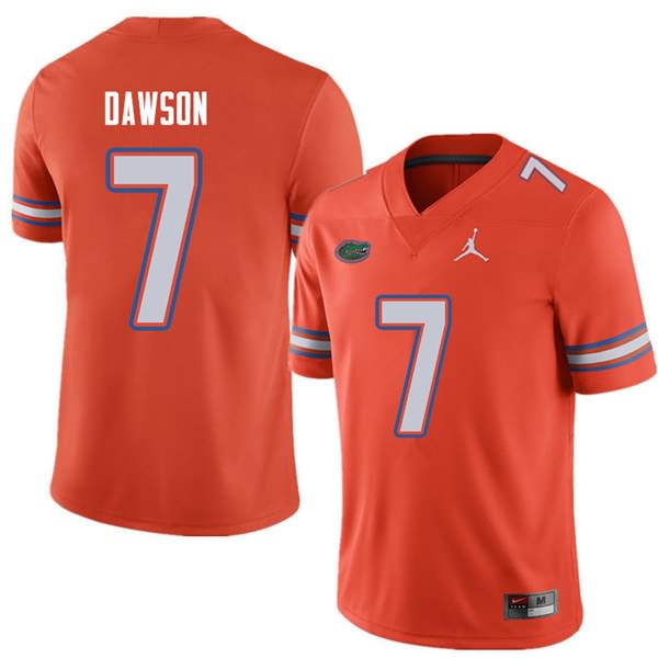 NCAA Florida Gators Duke Dawson Men's #7 Jordan Brand Orange Stitched Authentic College Football Jersey WCA0164RQ